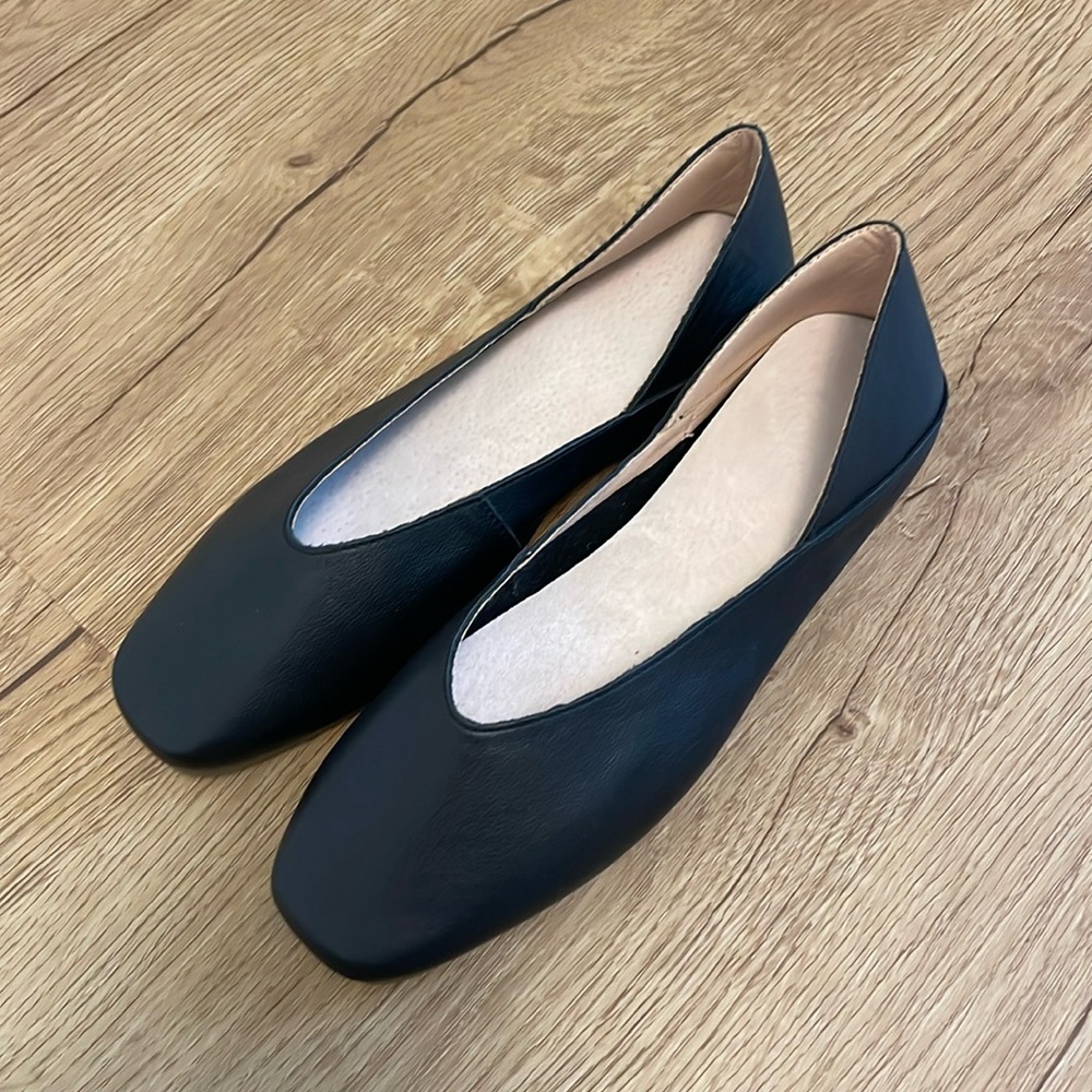 Leather flats